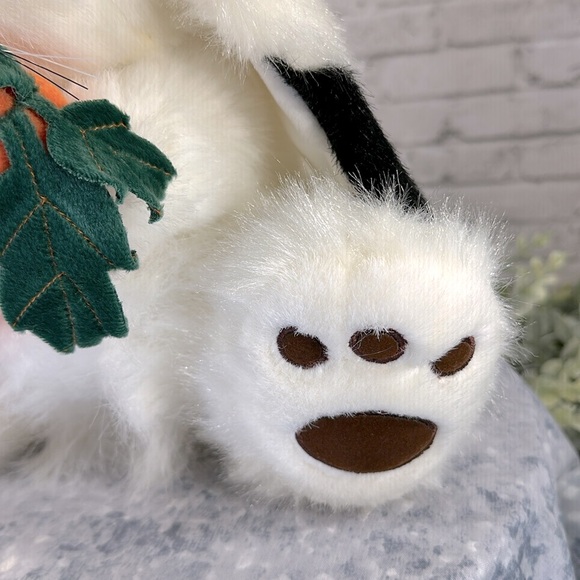 White Floppy Eared Bunny Rabbit Holding a Carrot Plush Stuffed Animal 🌟EUC🌟 - Picture 4 of 10